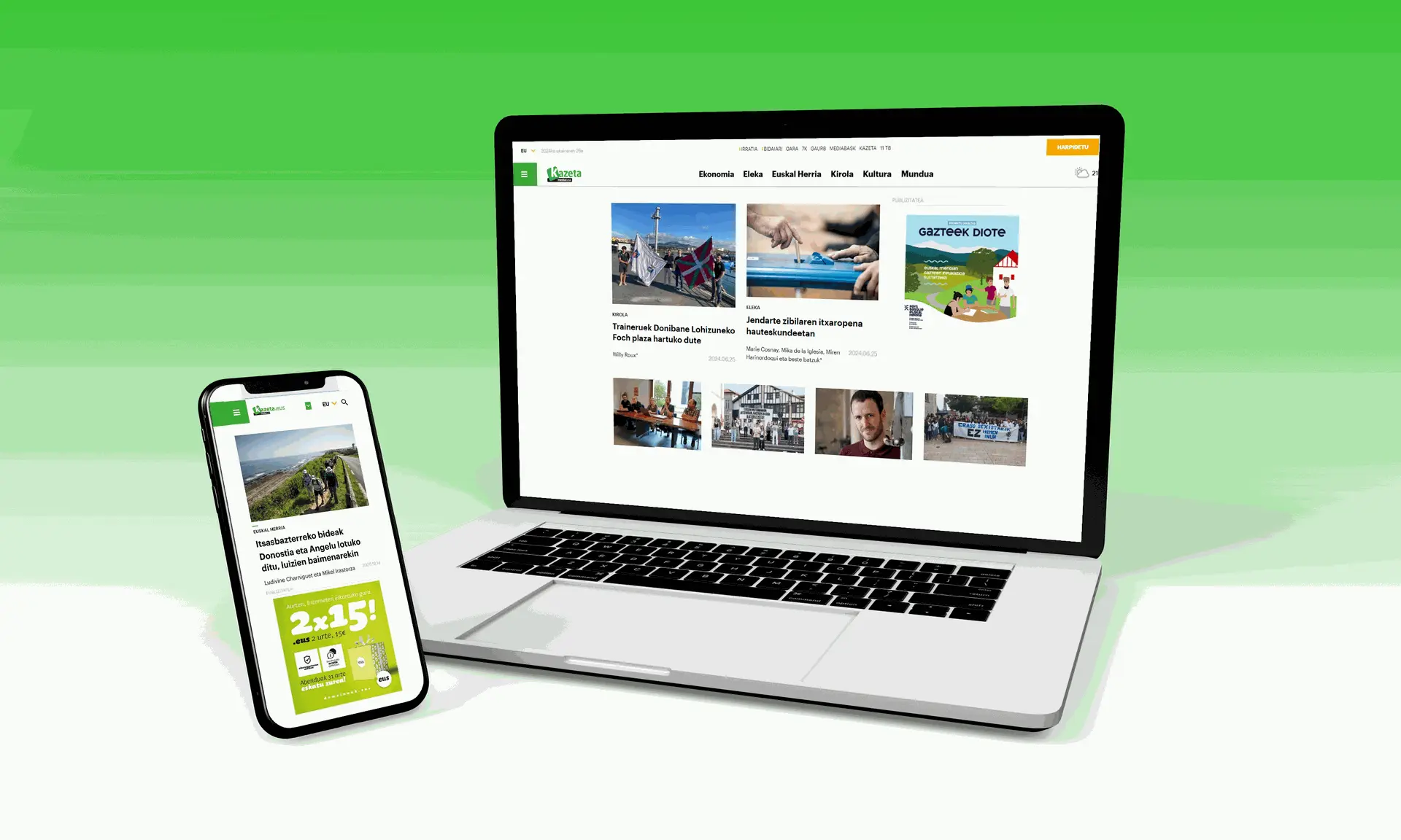 Image de banner carré sur site web Kazeta (ordinateur + smartphone)