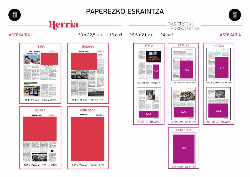 Paperezko publizitate eskaintza